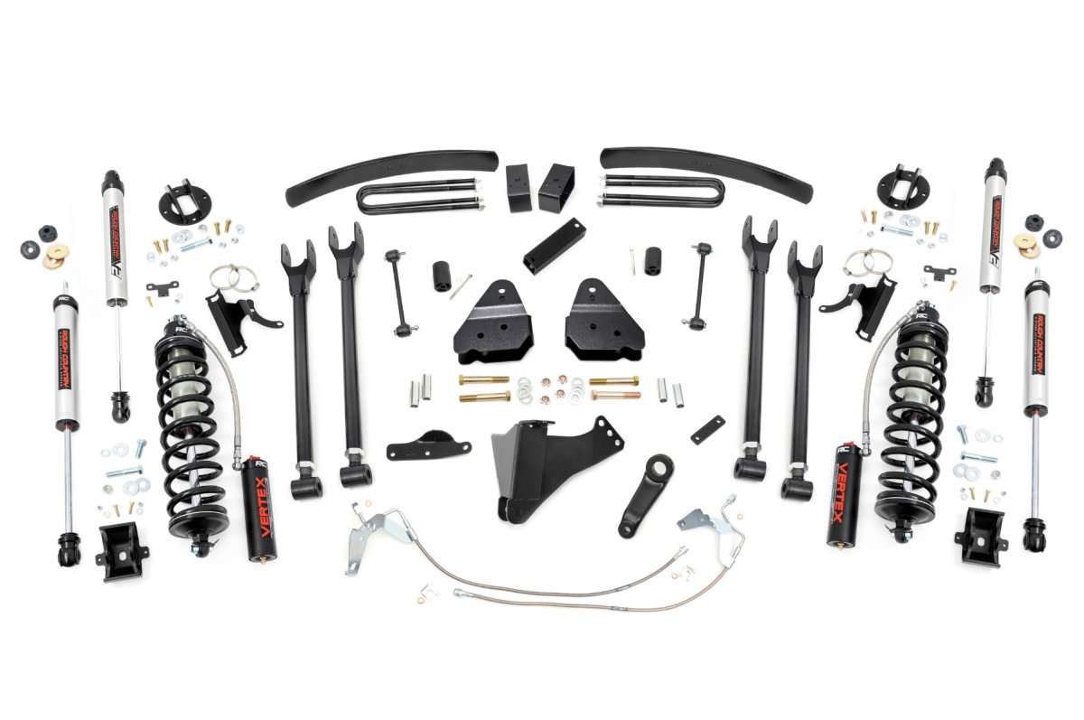 Ford F-250 Super Duty Suspension Lift Kit - Rough Country - 6 Inch, Diesel, 4 Link, C/O V2 - '08-'10